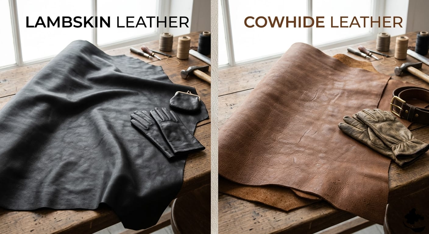 lambskin or cowhide