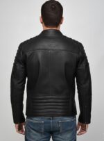 Fiery Black Leather Jacket - Image 2