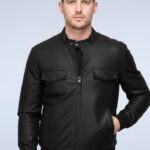 Aviator Black Leather Jacket