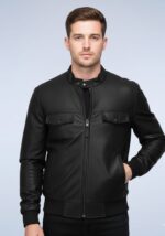 Aviator Black Leather Jacket