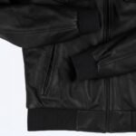 Aviator Black Leather Jacket - Image 4