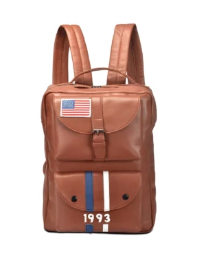 biker leather backpack